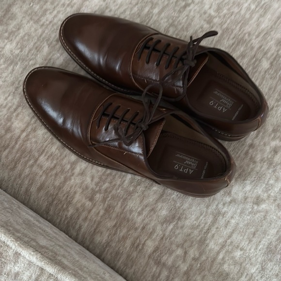 Apt. 9 Brown Leather Oxford Shoes with Broguing